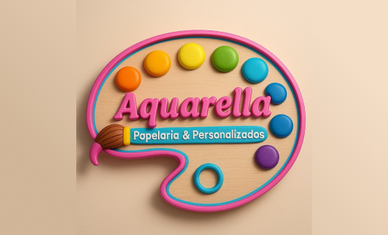 Logo AQUARELLA PAPELARIA & PERSONALIZADOS